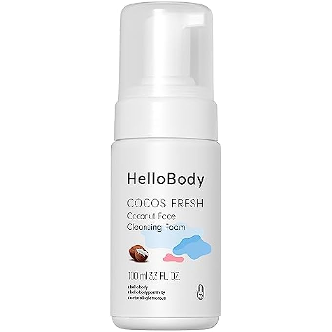 HelloBody COCOS FRESH MILD CLEANSING FOAM (100 ML) - FACIAL CLEANSER FOR DRY SKIN - WITH MOOR EXTRACT AND COCONUT FRAGRANCE - GENTLE AND THOROUGH FACIAL CLEANSING FOR NOURISHED SKIN - Image 1